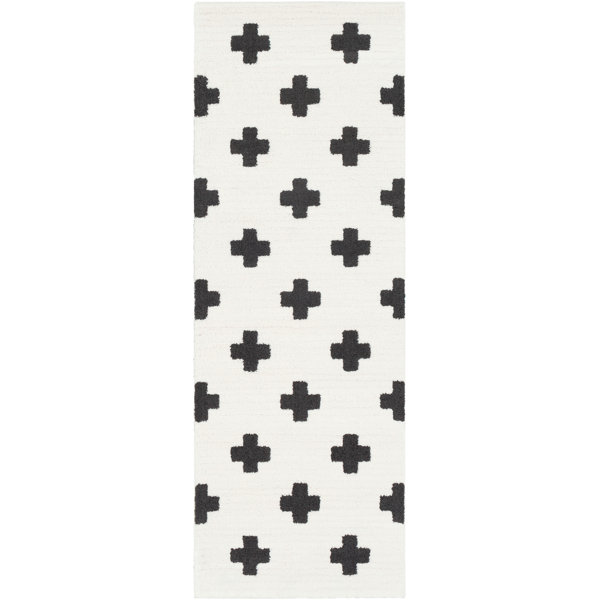 Hashtag Home Tommen Black/OffWhite Rug & Reviews Wayfair